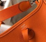 Replica Hermes Evelyne Bag Hermes Mini Crossbody Bag 20405 Silver Buckle Orange35087 - Image 7