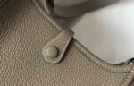 Replica Hermes Evelyne Bag Hermes Mini Crossbody Bag 20403 Silver Buckle Kakhi35025 - Image 5