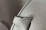 Replica Hermes Evelyne Bag Hermes Mini Crossbody Bag 20402 Silver Buckle Light Gray34998 - Image 5