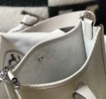 Replica Hermes Evelyne Bag Hermes Mini Crossbody Bag 20402 Silver Buckle Light Gray34998 - Image 7