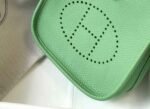 Replica Hermes Evelyne Bag Hermes Mini Crossbody Bag 20401 Silver Buckle Green34947 - Image 7