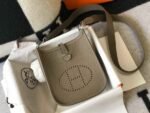 Replica Hermes Evelyne Bag Hermes Mini Crossbody Bag 20400 Silver Buckle Dark Gray34920 - Image 2