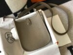 Replica Hermes Evelyne Bag Hermes Mini Crossbody Bag 20400 Silver Buckle Dark Gray34920 - Image 3