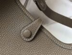 Replica Hermes Evelyne Bag Hermes Mini Crossbody Bag 20400 Silver Buckle Dark Gray34920 - Image 6