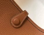 Replica Hermes Evelyne Bag Hermes Mini Crossbody Bag 20399 Silver Buckle Tan34901 - Image 2