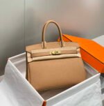Replica Hermes Birkin Designer Tote Bag Togo Leather 28567 Camel35729 - Image 9