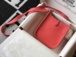 Replica Hermes Evelyne Bag Designer Hermes Mini Crossbody Bag 20397 Gold Buckle Red34353 - Image 2