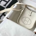 Replica Hermes Evelyne Bag Designer Hermes Mini Crossbody Bag 20396 Gold Buckle Beige34352