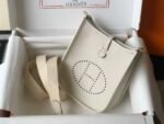 Replica Hermes Evelyne Bag Designer Hermes Mini Crossbody Bag 20396 Gold Buckle Beige34352 - Image 3