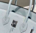 Replica Hermes Birkin Designer Tote Bag Togo Leather 28566 Blue Pale35686 - Image 4