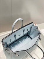 Replica Hermes Birkin Designer Tote Bag Togo Leather 28566 Blue Pale35686 - Image 8