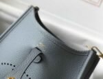 Replica Hermes Evelyne Bag Designer Hermes Mini Crossbody Bag 20394 Gold Buckle Light Blue34348 - Image 5
