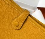 Replica Hermes Evelyne Bag Designer Hermes Mini Crossbody Bag 20392 Gold Buckle Yellow34343 - Image 7