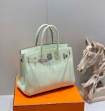 Replica Hermes Birkin Designer Tote Bag Togo Leather 28565 bubble green35590 - Image 12
