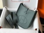Replica Hermes Evelyne Bag Designer Hermes Mini Crossbody Bag 20391 Gold Buckle Dark Green34340 - Image 4