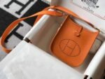 Replica Hermes Evelyne Bag Designer Hermes Mini Crossbody Bag 20390 Gold Buckle Orange34337