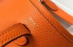 Replica Hermes Evelyne Bag Designer Hermes Mini Crossbody Bag 20390 Gold Buckle Orange34337 - Image 3