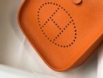 Replica Hermes Evelyne Bag Designer Hermes Mini Crossbody Bag 20390 Gold Buckle Orange34337 - Image 5