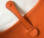 Replica Hermes Evelyne Bag Designer Hermes Mini Crossbody Bag 20390 Gold Buckle Orange34337 - Image 6