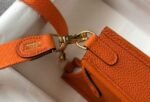 Replica Hermes Evelyne Bag Designer Hermes Mini Crossbody Bag 20390 Gold Buckle Orange34337 - Image 7