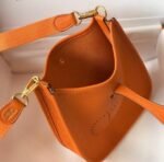 Replica Hermes Evelyne Bag Designer Hermes Mini Crossbody Bag 20390 Gold Buckle Orange34337 - Image 8