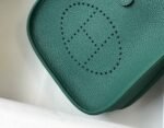 Replica Hermes Evelyne Bag Designer Hermes Mini Crossbody Bag 20389 Gold Buckle Green34334 - Image 3