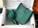 Replica Hermes Evelyne Bag Designer Hermes Mini Crossbody Bag 20389 Gold Buckle Green34334 - Image 4
