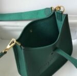 Replica Hermes Evelyne Bag Designer Hermes Mini Crossbody Bag 20389 Gold Buckle Green34334 - Image 8