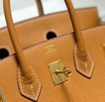 Replica Hermes Birkin Designer Tote Bag Epsom Leather 28371 Golden brown34773 - Image 3