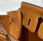 Replica Hermes Birkin Designer Tote Bag Epsom Leather 28371 Golden brown34773 - Image 6