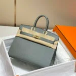 Replica Hermes Birkin Designer Tote Bag Epsom Leather 28370 Almond Green34688