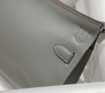 Replica Hermes 316413 Jyspiere Leather Hermes bags Gray h90092034338 - Image 4