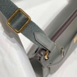 Replica Hermes 316413 Jyspiere Leather Hermes bags Gray h90092034338 - Image 5