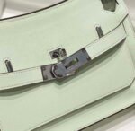 Replica Hermes 316413 Jyspiere Leather Hermes bags Light Green H90091934342 - Image 4