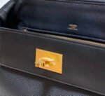 Replica Hermes Kelly 2424 Leather 29cm H230268 Black Shoulder bag34485 - Image 4