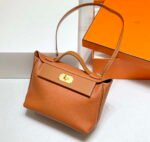Replica Hermes Kelly 2424 Leather 29cm H230267 Brown Shoulder bag34379 - Image 2