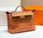 Replica Hermes Kelly 2424 Leather 29cm H230267 Brown Shoulder bag34379 - Image 3