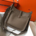 Replica Hermes H083435 Evelyne III 29 Shoulder Bag Silver Hardware Dark Gray35812