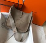 Replica Hermes H083435 Evelyne III 29 Shoulder Bag Silver Hardware Gray35946