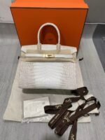 Replica Hermes Birkin Designer Tote Bag Himalaya Crocodile Leather H9982034822 - Image 9