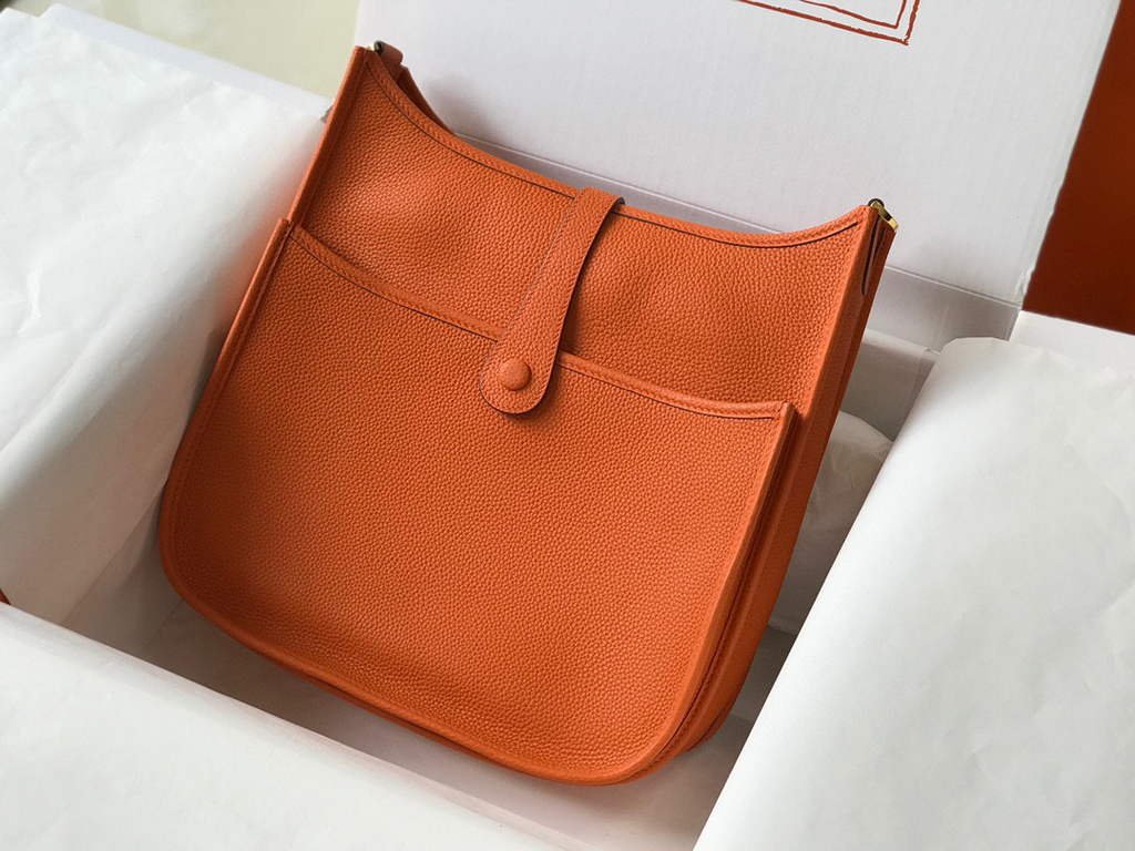 6532787996f43.jpg Replica Hermes H083434 Evelyne III 29 bag Designer Hermes Shoulder Bag 203871 Orange35459 - Image 1