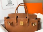 Replica Hermes Birkin Designer Tote Bag Epsom Leather 28356 Brown34527 - Image 4