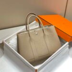 Replica Hermes Light Gray Clemence Garden Party 30cm Bag H23904534621