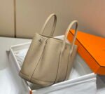 Replica Hermes Light Gray Clemence Garden Party 30cm Bag H23904534621 - Image 2