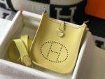 Replica Hermes Evelyne Bag Designer Hermes Mini Crossbody Real Bag 20434 Light Yellow34821