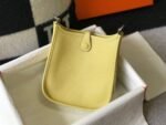 Replica Hermes Evelyne Bag Designer Hermes Mini Crossbody Real Bag 20434 Light Yellow34821 - Image 2