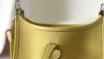 Replica Hermes Evelyne Bag Designer Hermes Mini Crossbody Real Bag 20434 Light Yellow34821 - Image 5