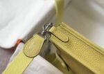 Replica Hermes Evelyne Bag Designer Hermes Mini Crossbody Real Bag 20434 Light Yellow34821 - Image 6