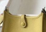 Replica Hermes Evelyne Bag Designer Hermes Mini Crossbody Real Bag 20434 Light Yellow34821 - Image 7