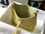 Replica Hermes Evelyne Bag Designer Hermes Mini Crossbody Real Bag 20434 Light Yellow34821 - Image 8